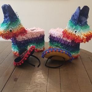 Mini piniata's and sombrero headbands